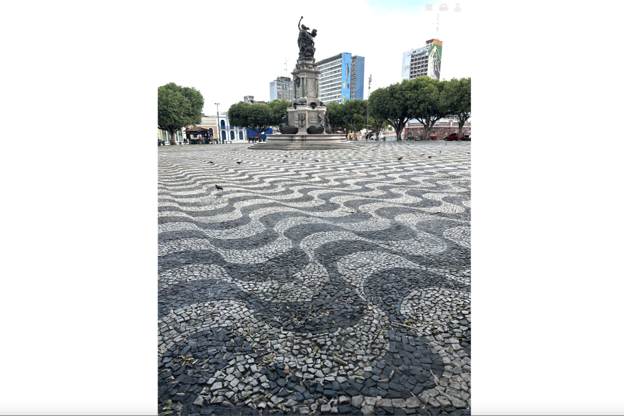 Theatre Amazonia plaza and wave tiles