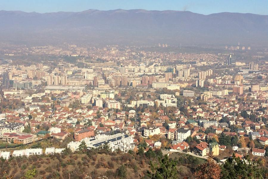 View of Skopje from Mount Vodno, Macedonia