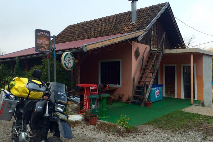 Small cafe before the border with Bosnia, Piva Canyon, Montenegro