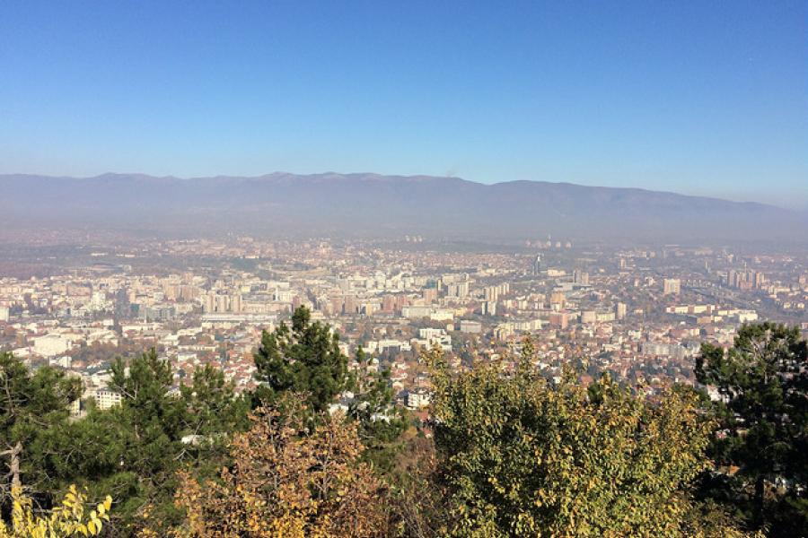 View of Skopje from Mount Vodno, Macedonia