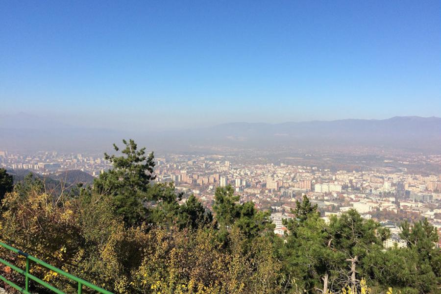 View of Skopje from Mount Vodno, Macedonia