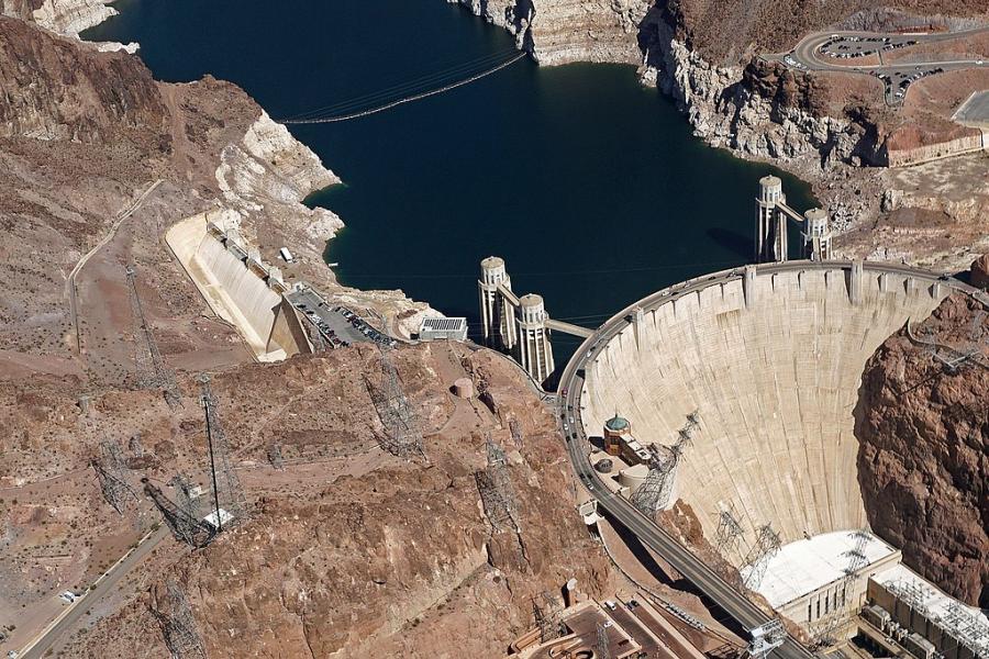 Aerial View Hoover Dam 2017