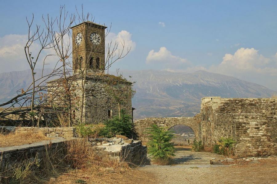 Watch tower at the Fortress of Gjirokastra, Albania