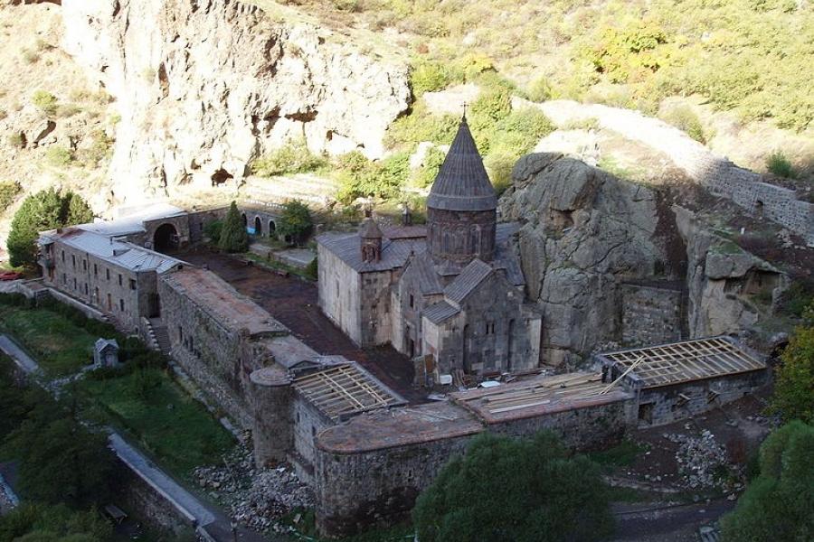 Overview of the Geghard Monastery, Armenia