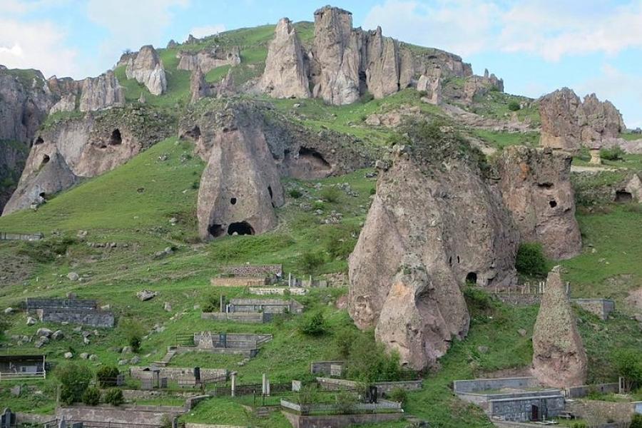 Medieval Goris cave dwellings, Armenia