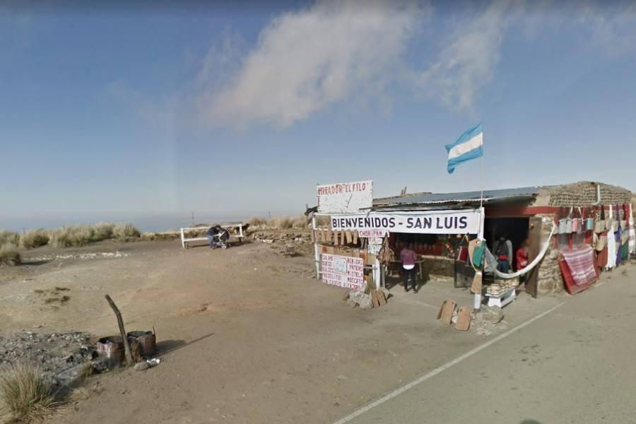 A place to buy snacks and food along the "best little dirt road", Argentina