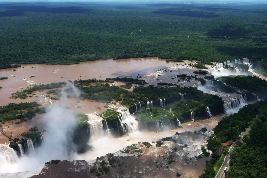 Aerial view of Iguazu Falls, Argentina