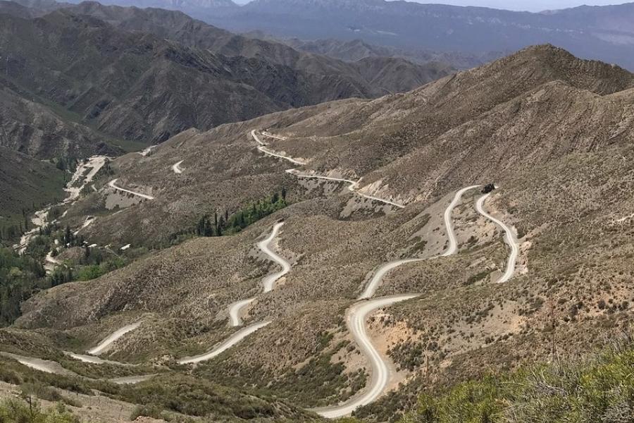 Twisty roads along Ruta 13, Argentina