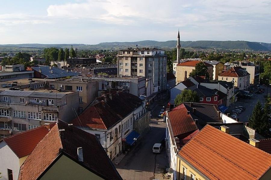 Overview of inner city, Bihać Town, Bosnia