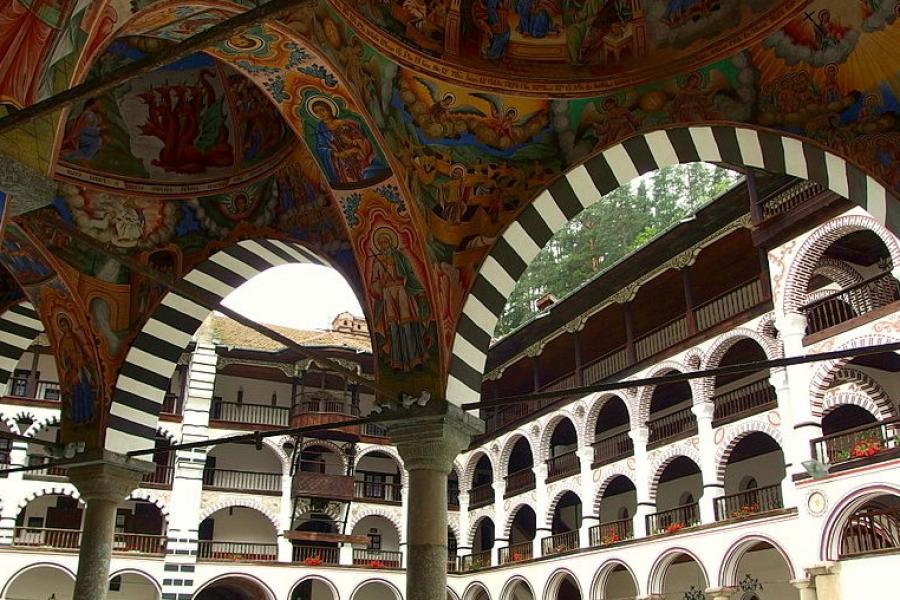 Archway views, Rila Monastery