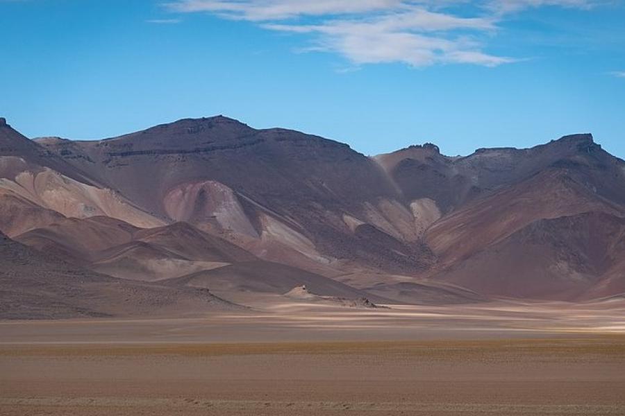 Distant mountains, Salvador Dali Desert