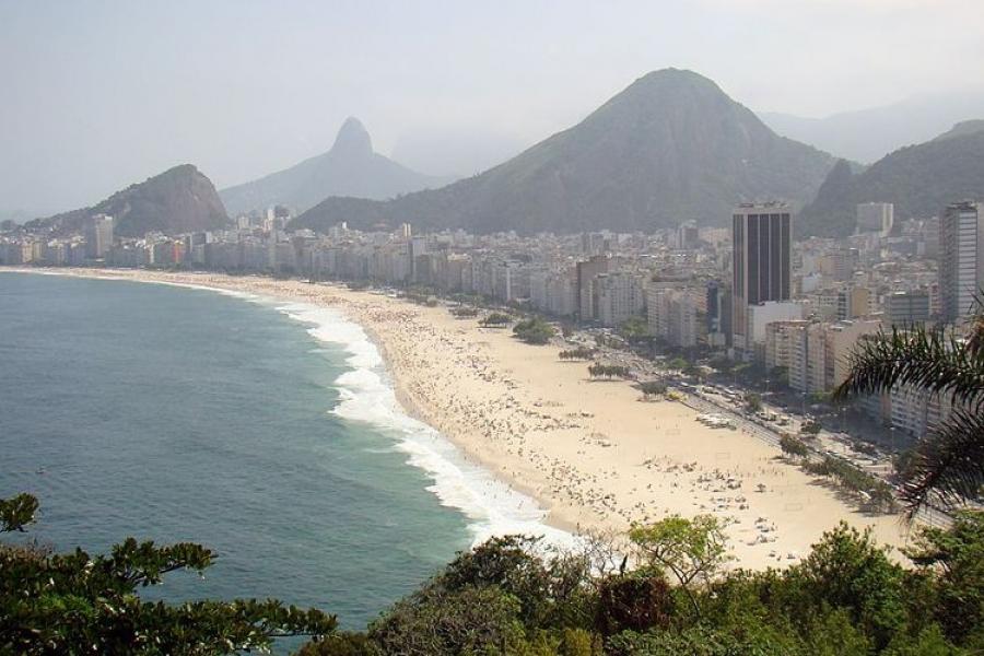 Long streteches of Copacabana and Ipanema beaches