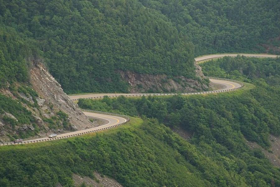 Curvy roads on the Cabot Trail