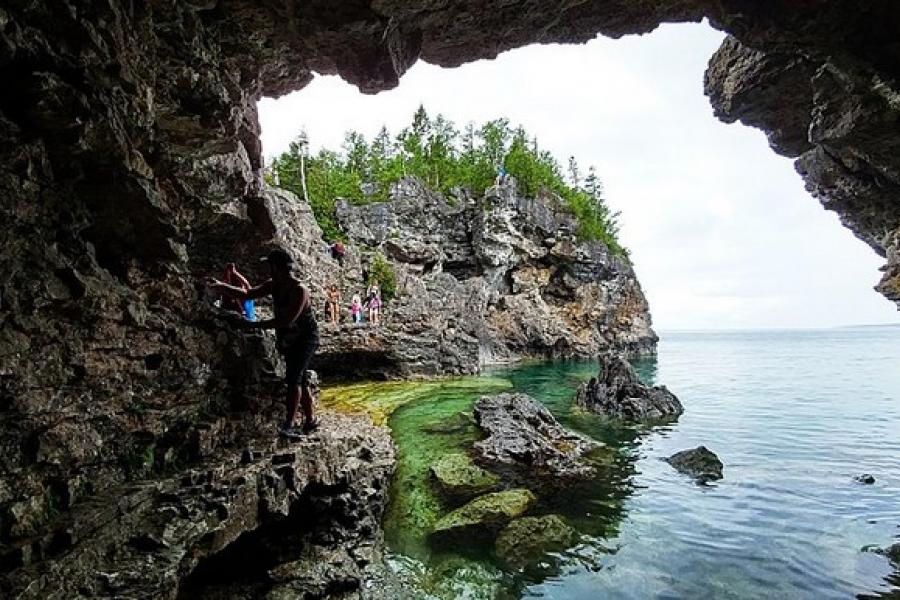 Looking out from the Grotto, Bruce Peninsula