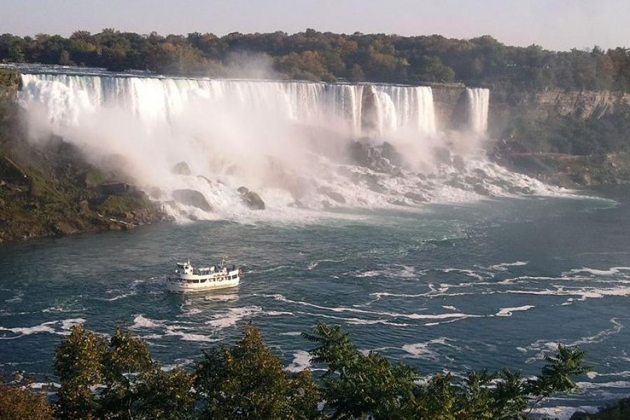 Viewing boat near the base of Niagra Falls