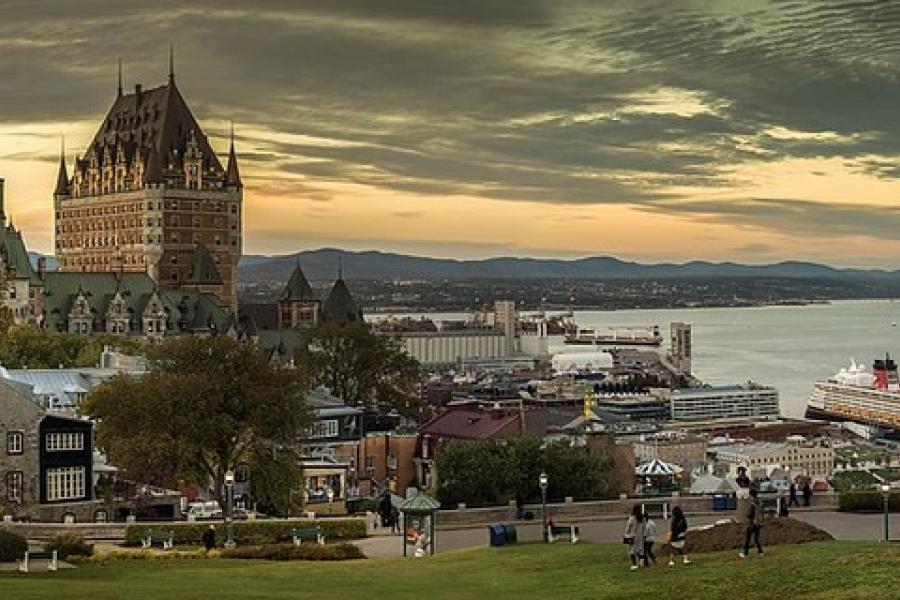 Chateau Frontenac at dusk, Old Quebec