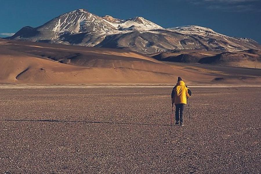 Trekking toward Ojos del Salado