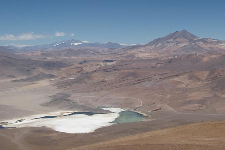 Aerial view of Salar de Maricunga