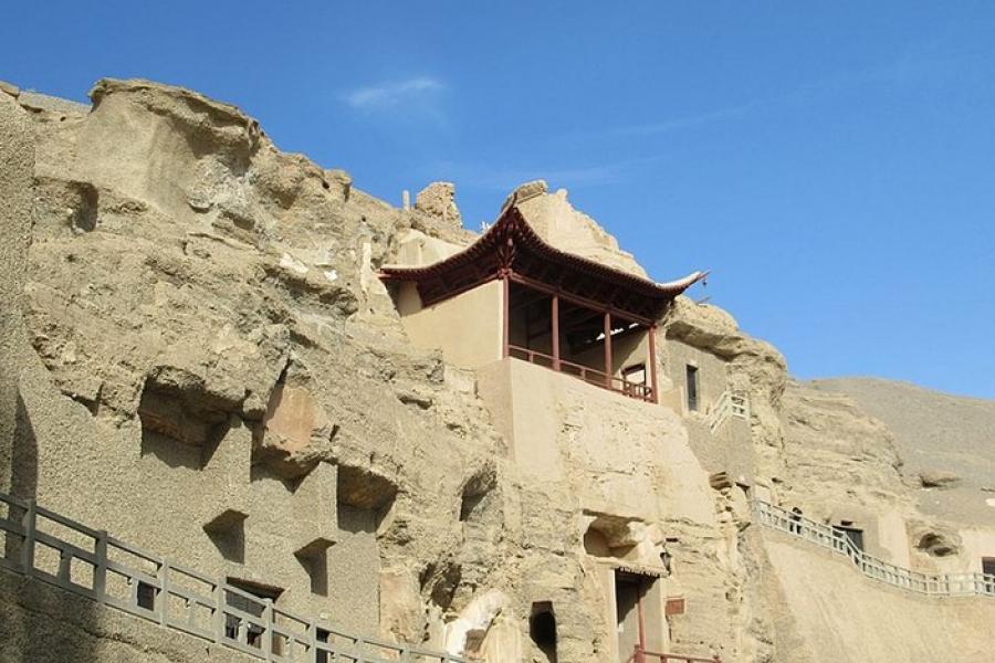 Mogao Caves, upward view