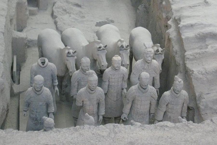 Terracotta Army with horses