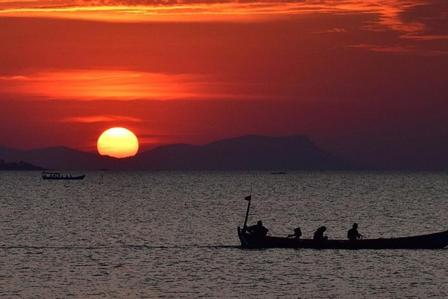 Sunset from a Kep beach