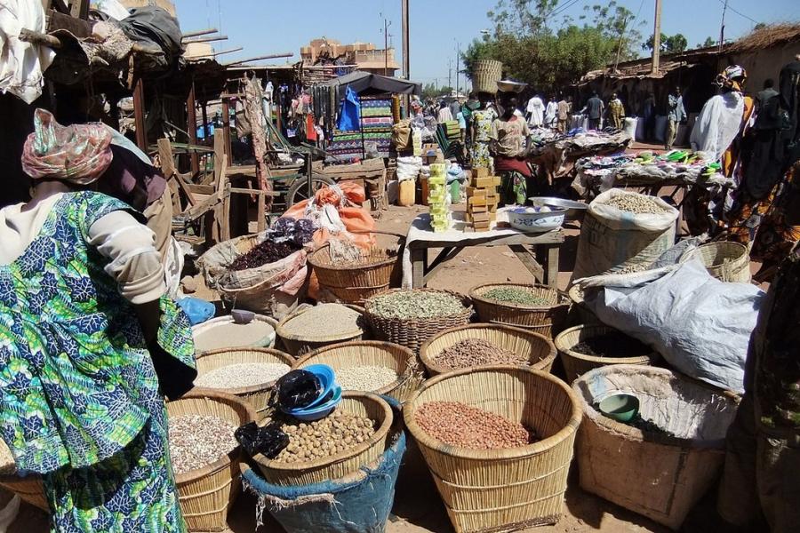 Dry goods at Djenne Market, Mali