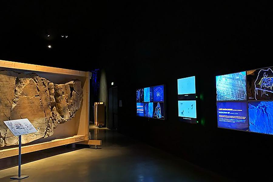 An exhibit inside the Vale do Coa Museum