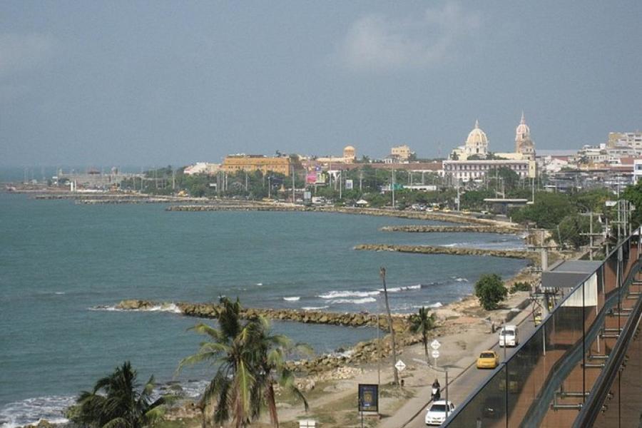 City beachfront, Cartagena, Colombia