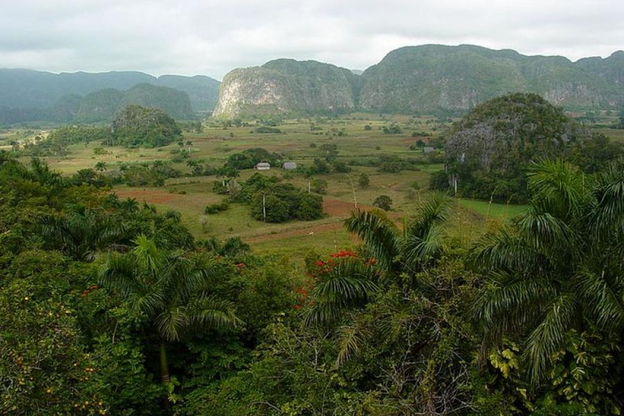 Landscape vista of the Vinales Valley, Pinar del Rio