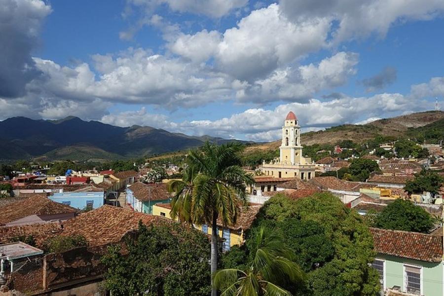 Rooftops and a church, Trinidad, Cuba