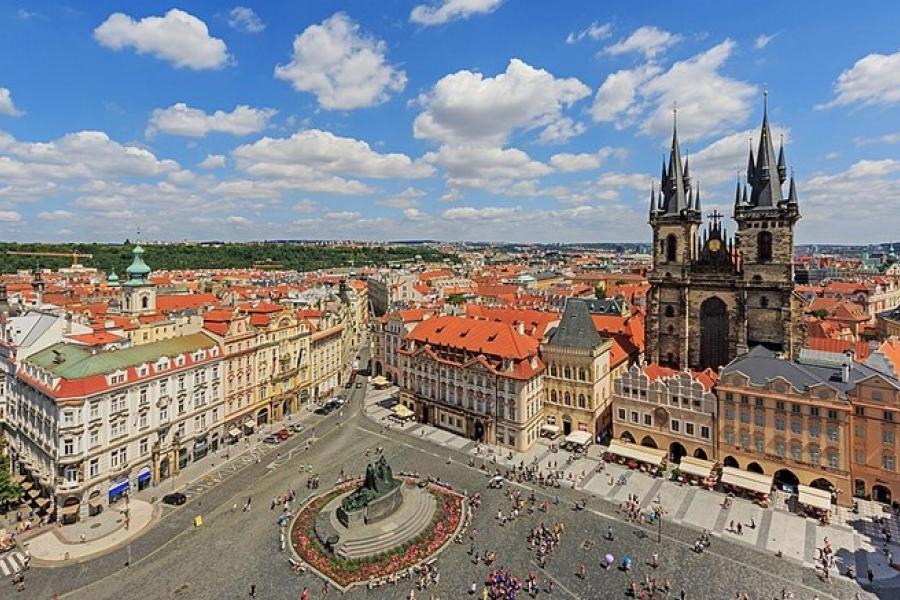 View of Prague from the Old Town Tower, Prague, Czechia