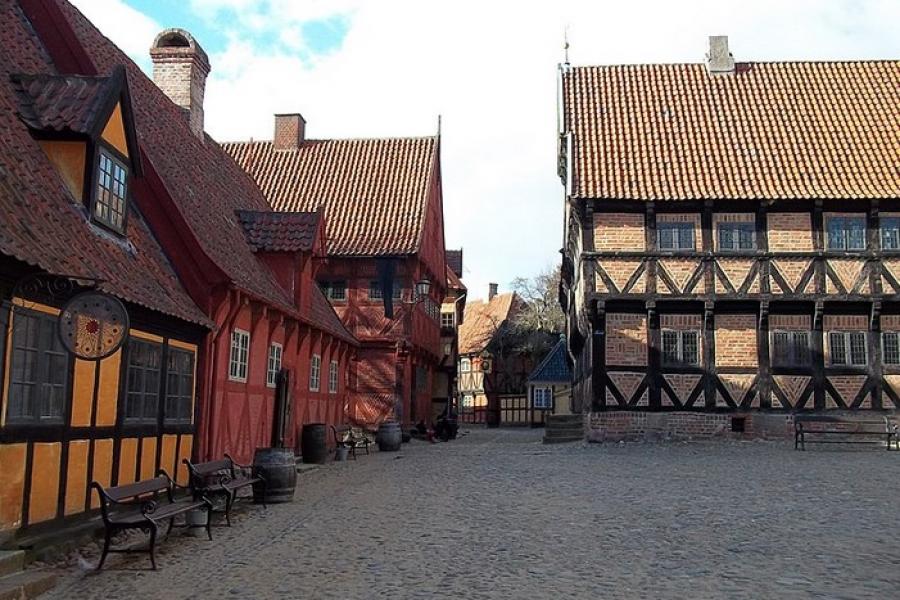 Town square, Den Gamle By, Denmark