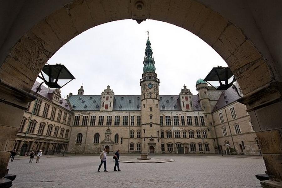 View through archway to inner court, Kronborg Castle