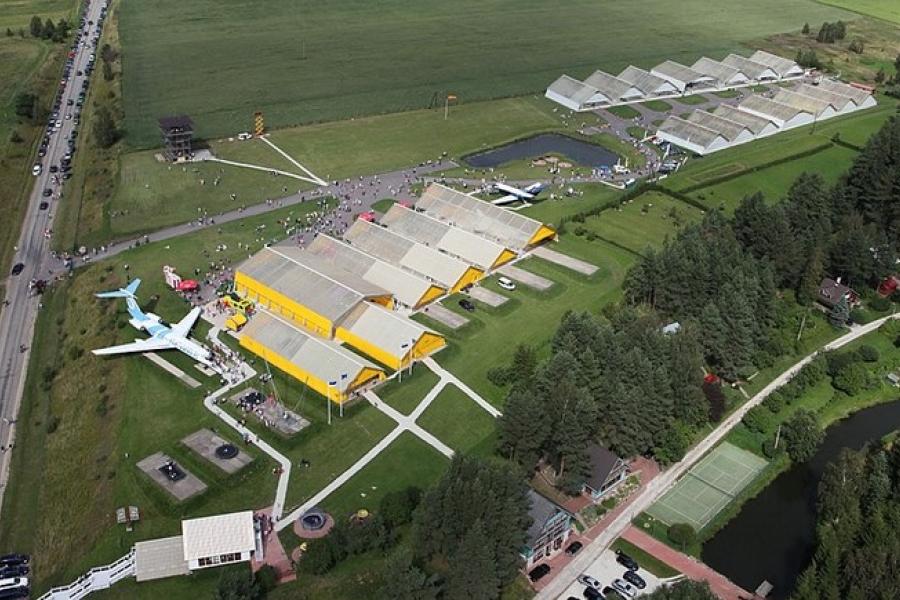 Aerial view of the Estonian Aviation Museum