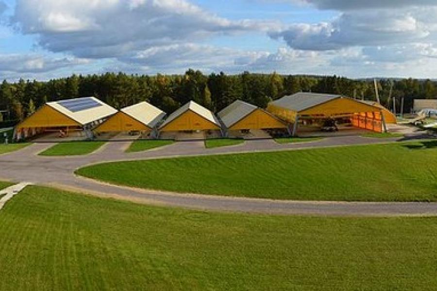 Main yellow hangars, Estonian Aviation Museum