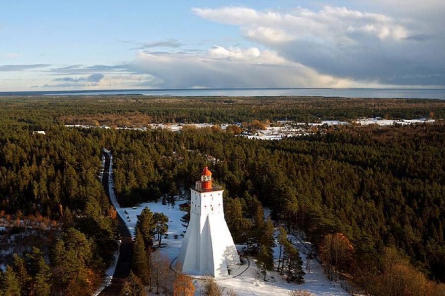 Aerial view of Kõpu Lighthouse, Estonia