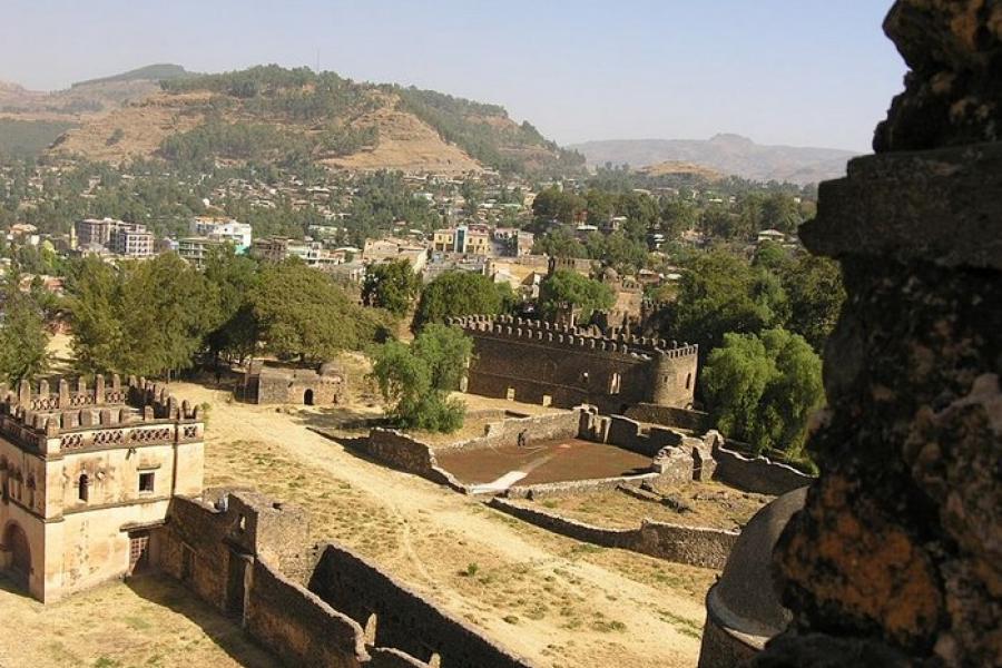 View from upper level, Fasil Ghebbi, Ethiopia