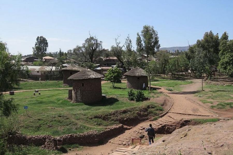 Nearby traditional village, Lalibela Churches, Ethiopia