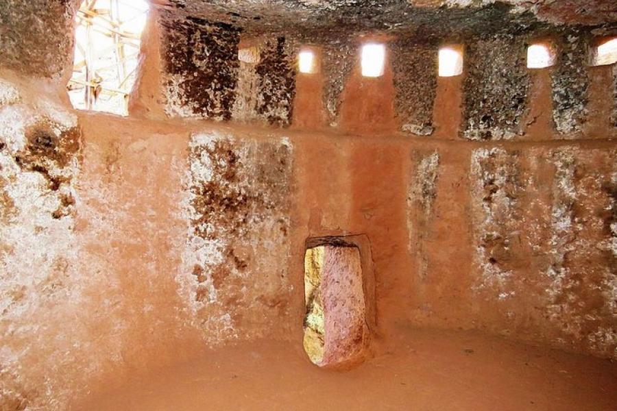 Interior of one of the Lalibela Churches, Ethiopia