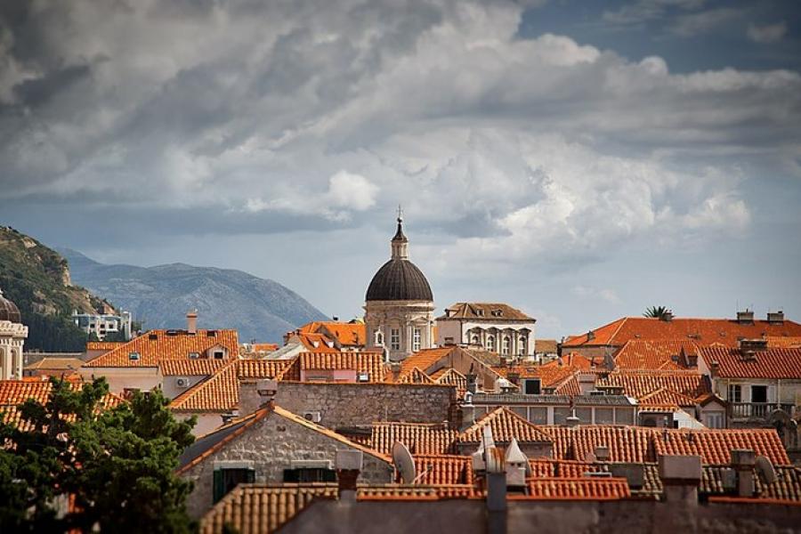 Red rooftops and a dome, Dubrovnik, Croatia