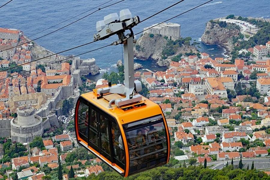 Take the tram for an aerial view of Dubrovnik, Croatia