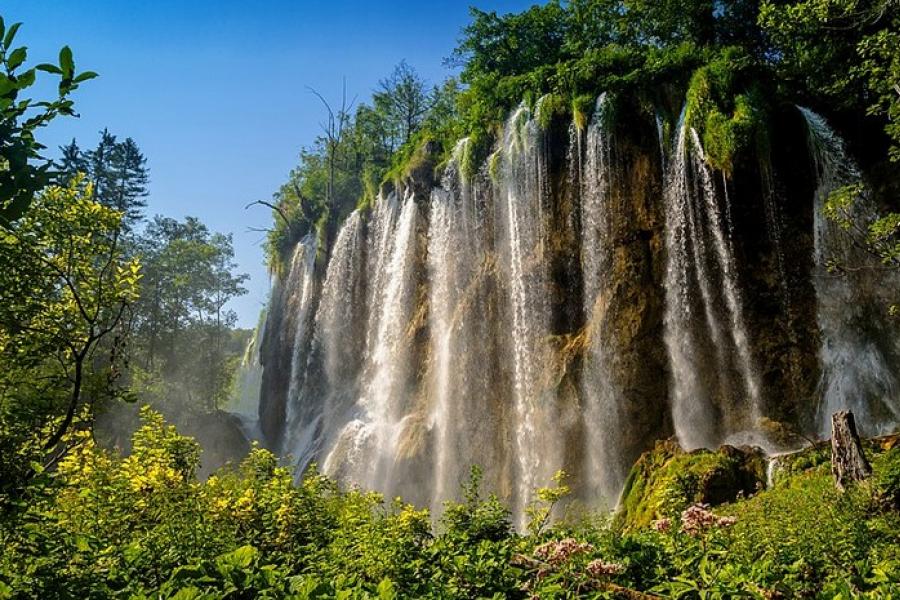 A curtan of waterfalls, Plitvice Lakes NP, Croatia