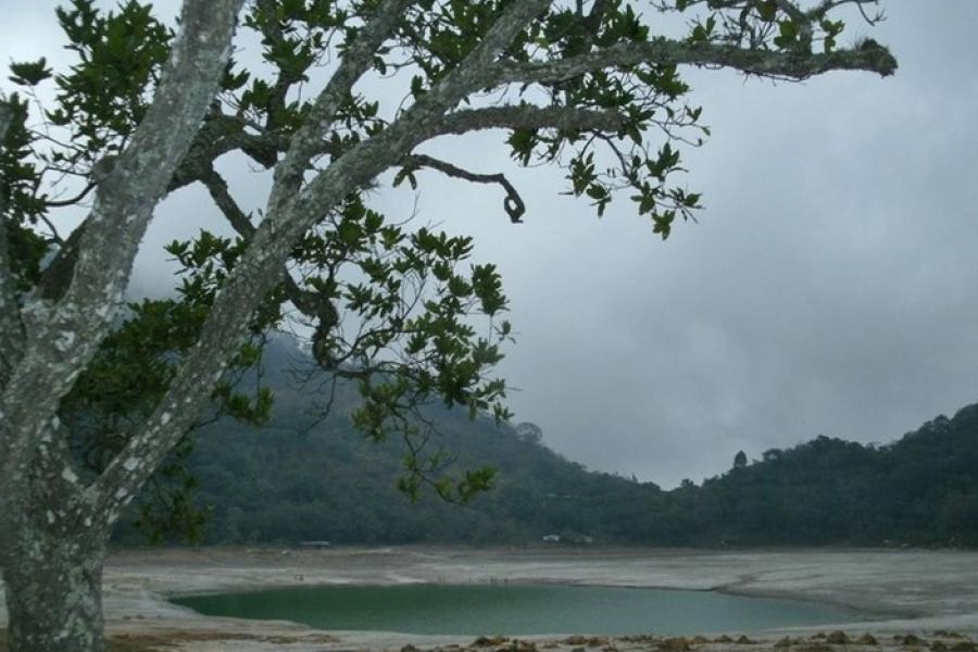 View from the shores of Laguna de Alegria, El Salvador