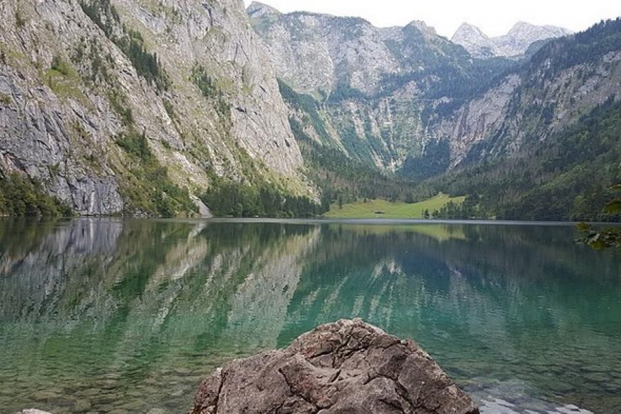 Beside a mountain lake, Berchtesgaden National Park