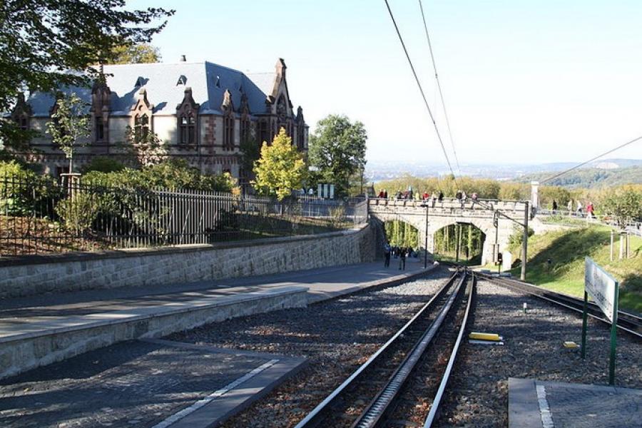 View of the train tracks, Drachenfels Railway