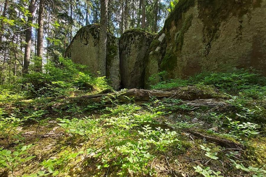 Rock formations in the forest, Nuuksio National Park