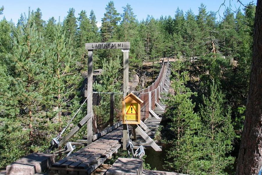 Suspension bridge over the Lapinsalmi, Repovesi National Park