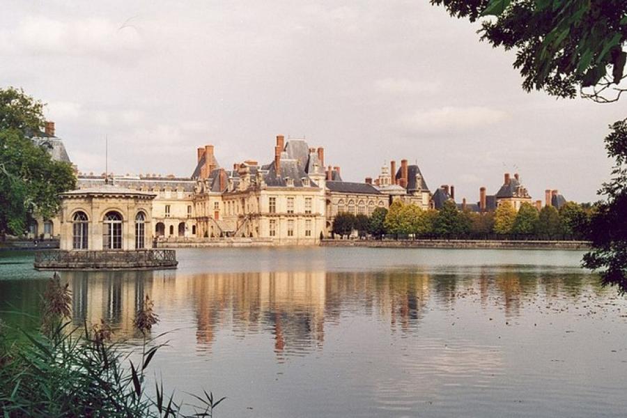 View from the water, Chateau de Fontainebleau