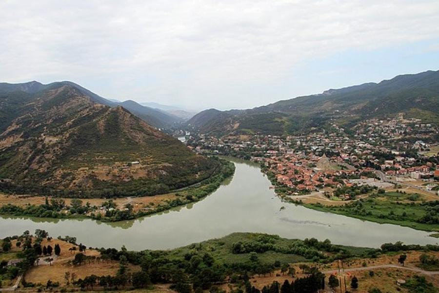 Vista of the city of Mtskheta, Georgia