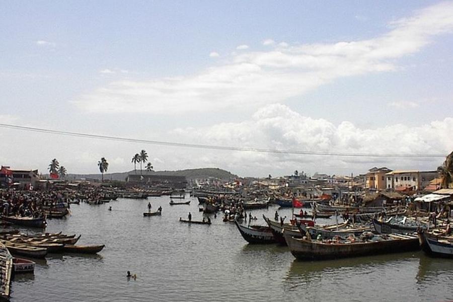 Fishing boats on the water, Elmina